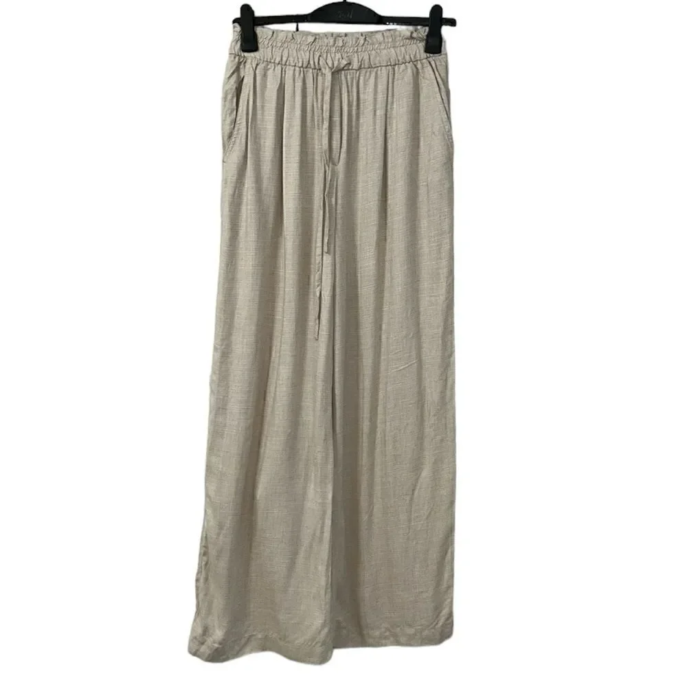 H&M Beige Linen Blend Dress Pants(Size 8)